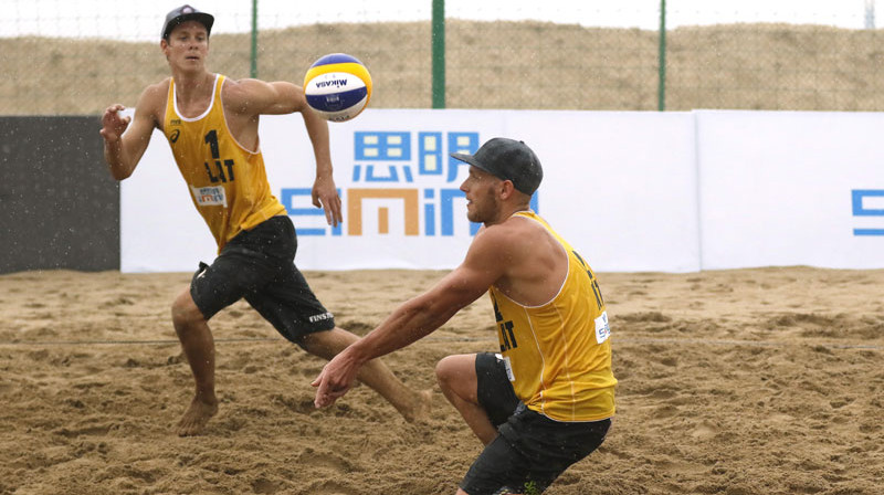 Rihards Finsters un Edgars Točs
Foto: FIVB