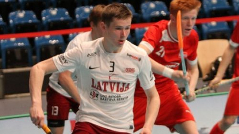 Latvijas izlases kandidāts Toms Bitmanis
Foto: Floorball.lv