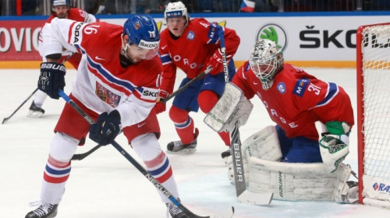 Mihals Birners pie Norvēģijas izlases vārtiem
Foto: TASS/Scanpix