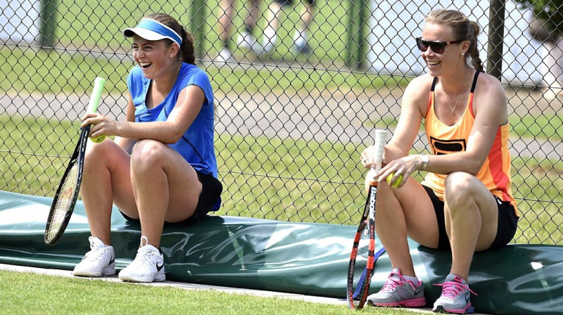 Aļona Ostapenko un Vera Duševina
Foto: Ricoh Open