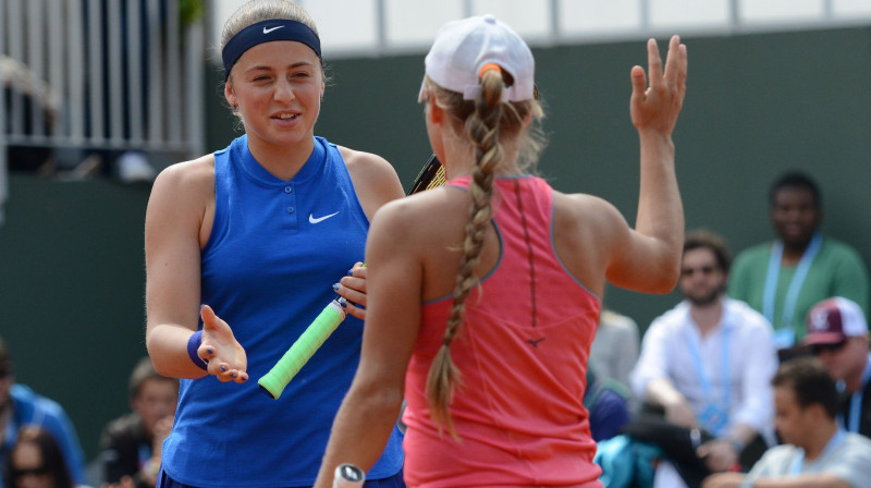 Aļona Ostapenko un Jūlija Putinceva
Foto: Christopher Levy