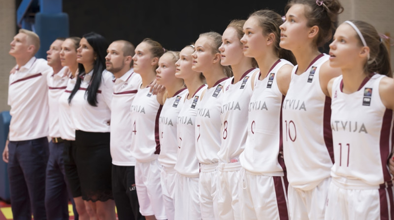 Latvijas U17 izlase.
Foto: FIBA.com