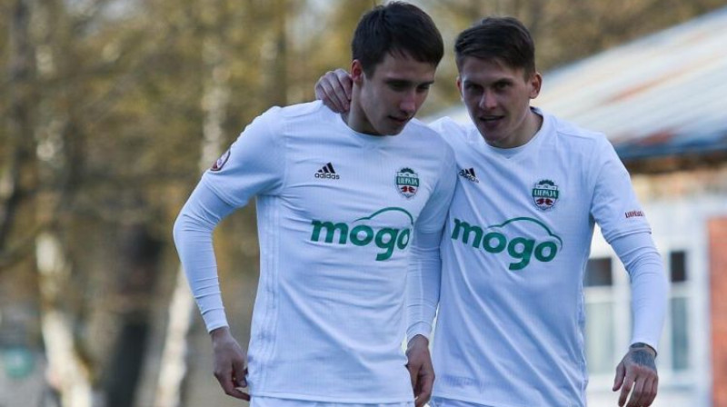 Dāvis Ikaunieks un Vladimirs Kamešs
Foto: FK Liepāja