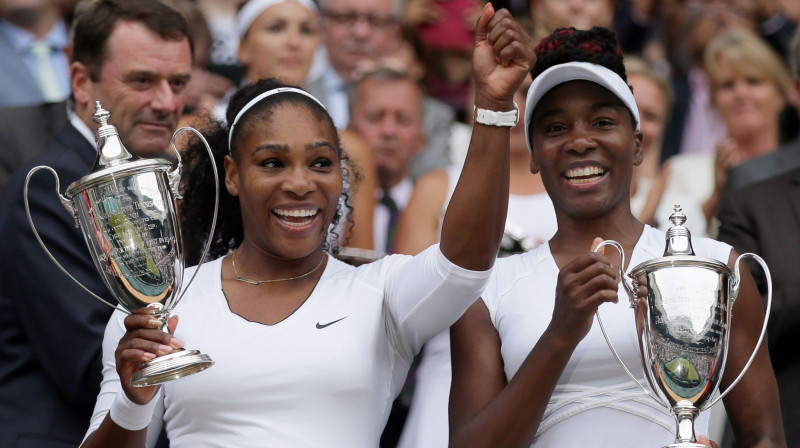 Māsas Viljamsas "Grand Slam" dubultspēļu finālos nezaudē
Foto: AFP/Scanpix