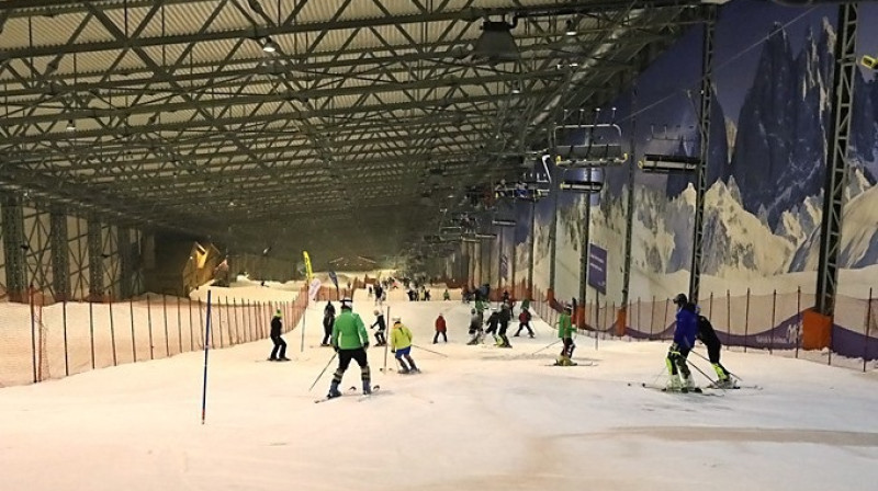 Trases apskate pirms 'BK sacensībām "Snow arena" 2015.gadā. Foto: Infoski.lv