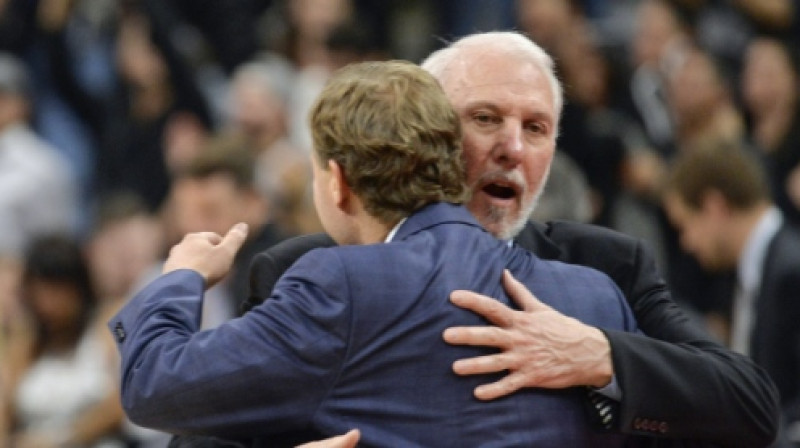 Gregs Popovičs un Maiks Budenholcers
Foto: AP/Scanpix