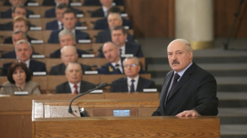 Aleksandrs Lukašenko šodienas uzrunā
Foto: Reuters/Scanpix