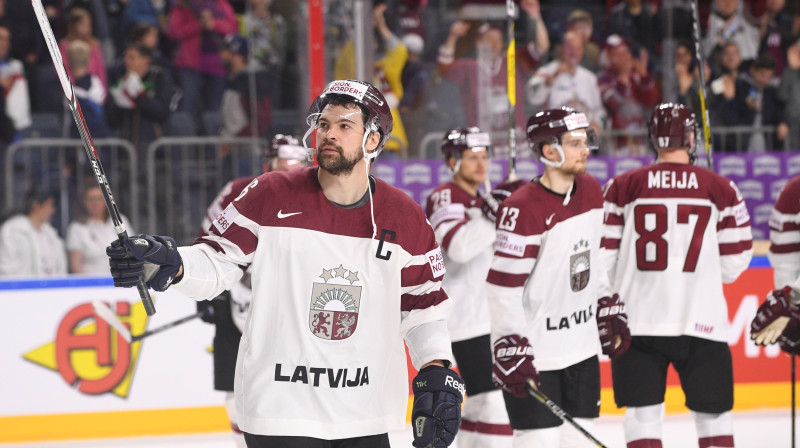 Izlases kapteinis Kaspars Daugaviņš
Foto: Romāns Kokšarovs/f64