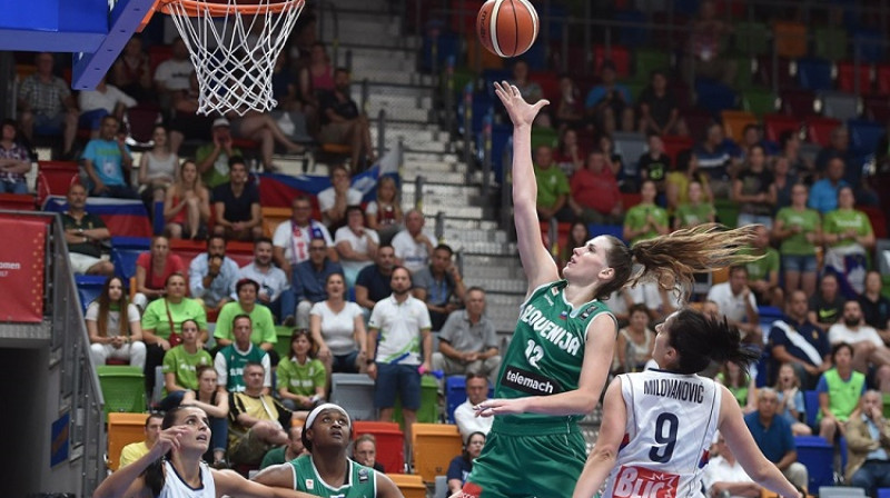 Eva Ļiseca spēlē pret Serbiju
Foto: fiba.com