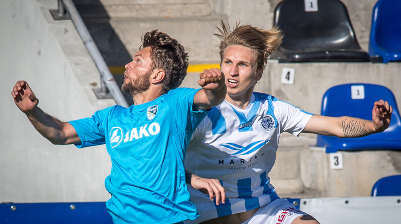 Vladislavs Gabovs un Bogdans Vaščuks
Foto: Zigismunds Zālmanis (Riga FC)