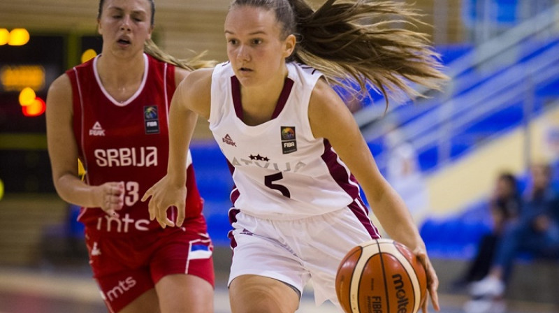 Ketija Vihmane spēlē pret Serbiju
Foto: FIBA