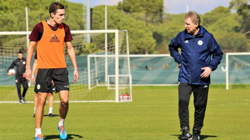 Raivis Andris Jurkovskis un Aleksandrs Starkovs
Foto: LFF