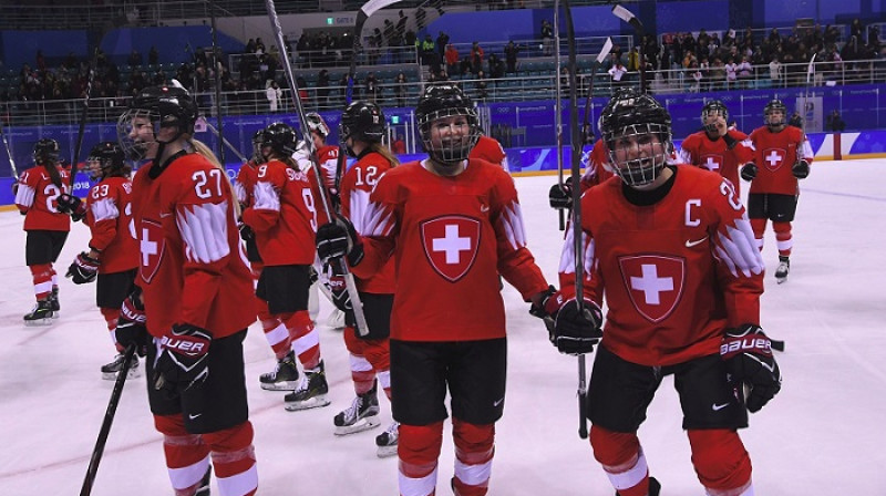 Šveices hokejistes
Foto: AFP/Scanpix