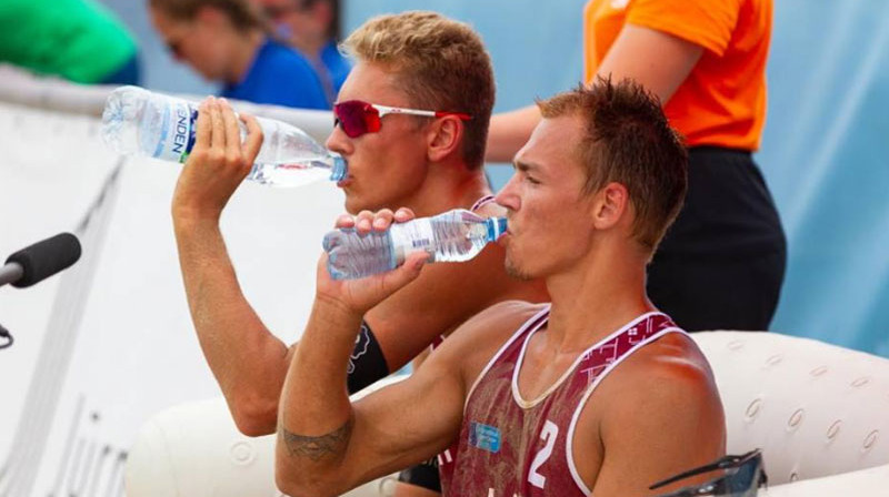 Mihails Samoilovs un Kristaps Šmits
Foto: facebook.com/Jurmala.Beachvolley