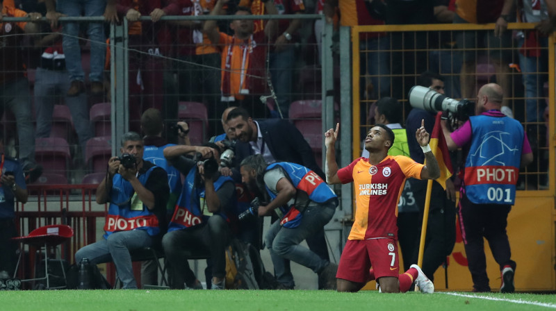 "Galatasaray" vārtu autors Gerijs Rodrigess
Foto: EP / Scanpix