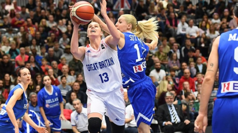 Epizode Lielbritānijas un Grieķijas spēlē. Foto: FIBA