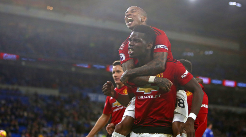 "Manchester United" spēlētāji. Foto: AFP/Scanpix