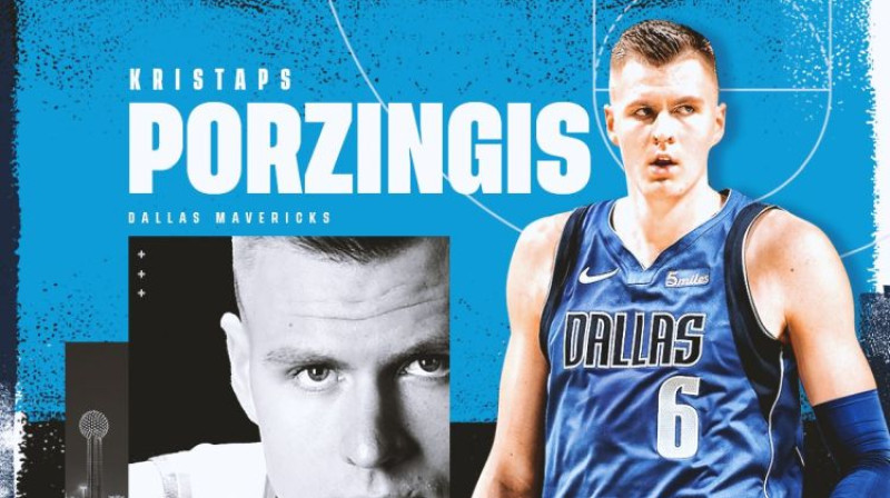 Kristaps Porziņģis. Foto: NBA TV izveidotā kolāža