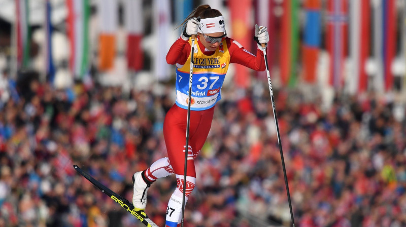 Patrīcija Eiduka pasaules čempionātā. Foto: AFP/Scanpix