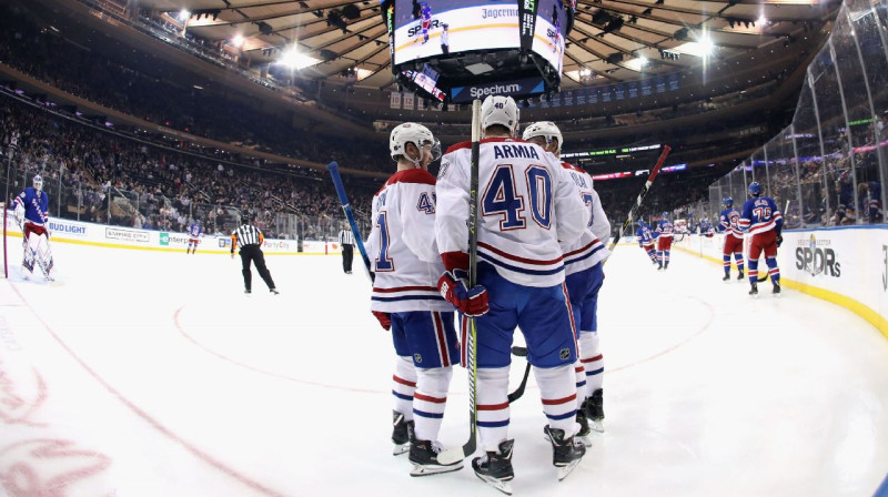 Joels Armija un komandas biedri "Madison Square Garden" arēnā. Foto: AFP / Scanpix