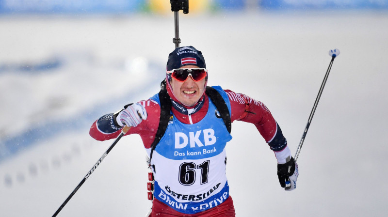 Andrejs Rastorgujevs finišē pasaules čempionātā. Foto: AFP/Scanpix