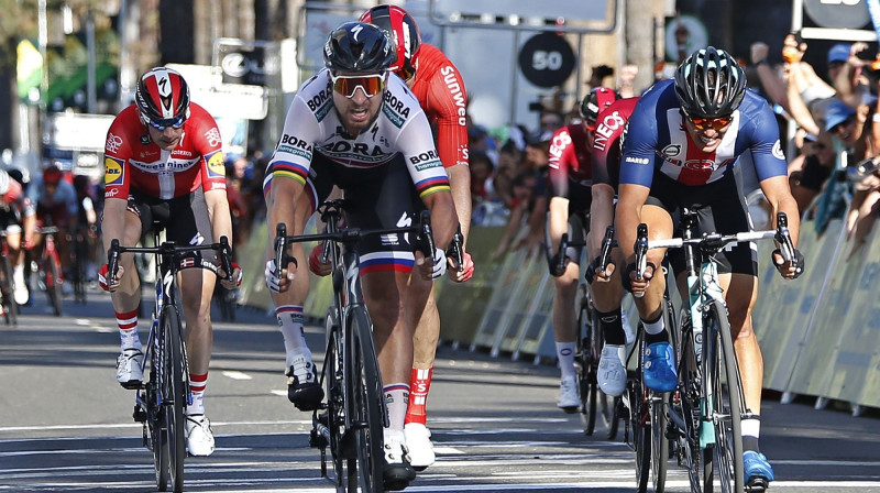 Peters Sagans (pa vidu) Slovākijas čempiona formā Foto: Scanpix/AP