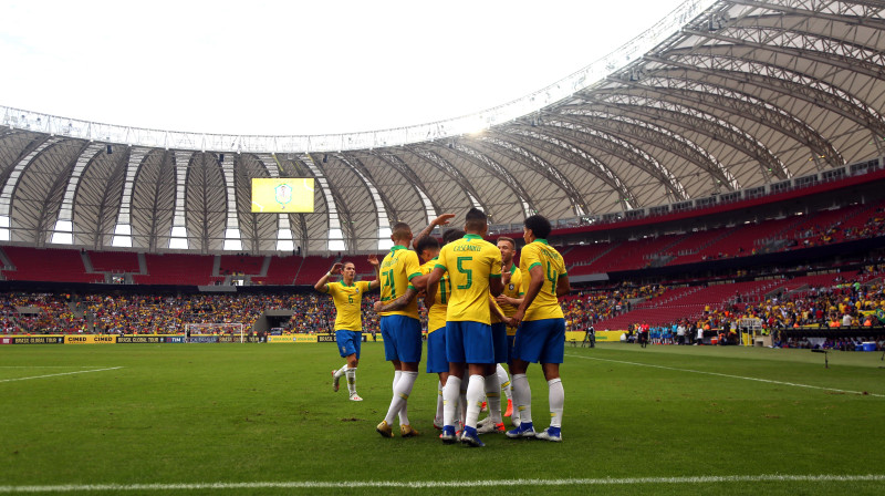 Brazīlijas futbola izlase. Foto: ZUMAPRESS.com/Scanpix