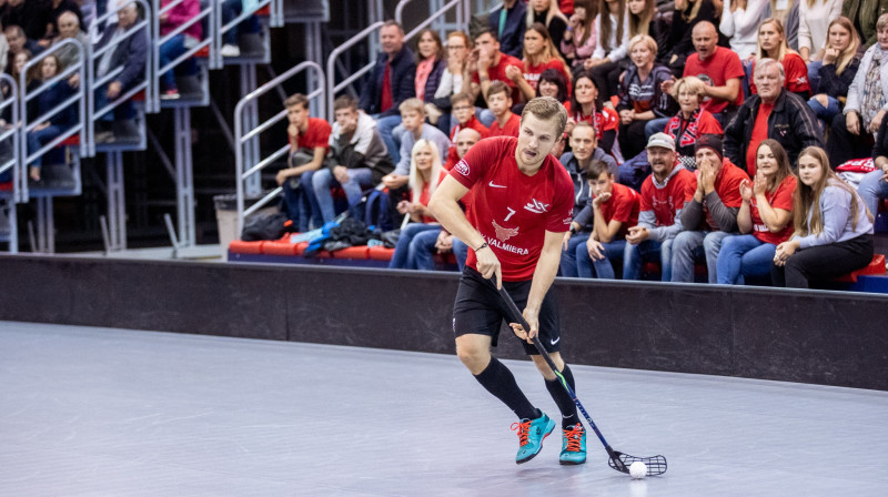 Mārtiņš Broks, FBK "Valmiera". Foto: Raivo Sarelainens, floorball.lv