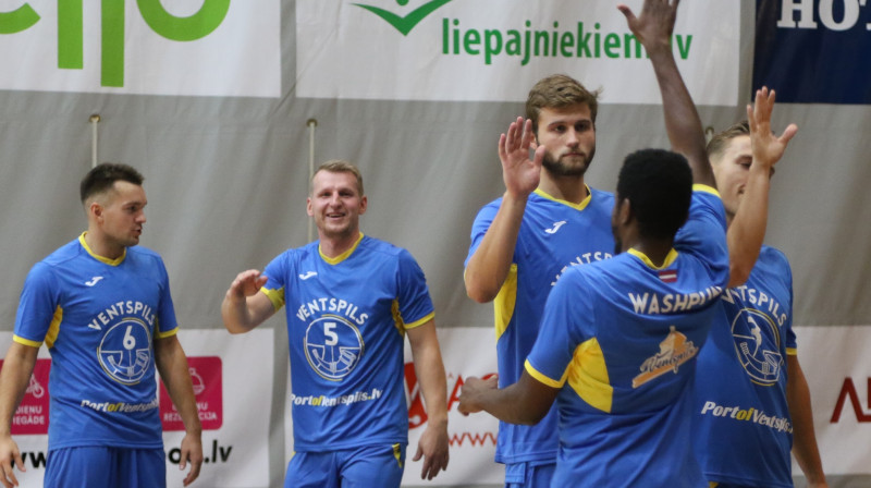 BK "Ventspils" basketbolisti. Foto: Ģirts Gertsons/F64