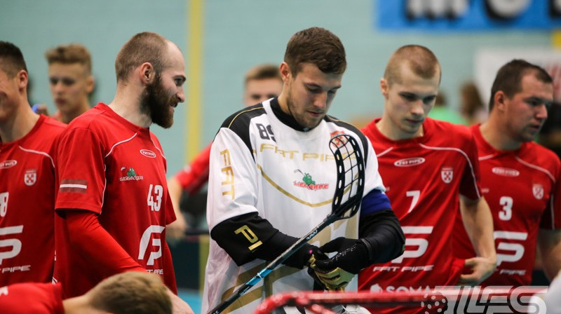 Pašreizējie čempioni "Lielvārde/FatPipe" šosezon biežāk redzami nokārtām galvām
Foto: Floorball.lv