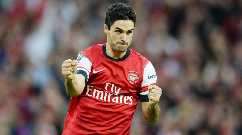 Mikels Arteta "Arsenal" kreklā. Foto: Reuters/Scanpix