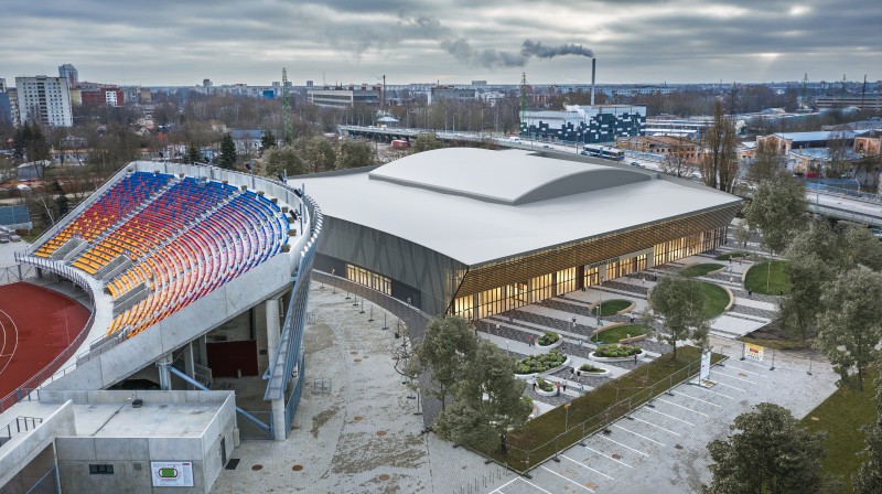 "Daugavas stadiona" ledus halles vizualizācija. Foto: SIA "Ozola&Bula, arhitektu birojs"/daugavasstadions.lv
