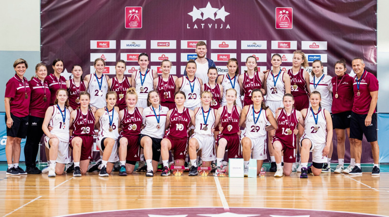 Latvijas U14 meitenes: dubultuzvara Baltijas kausā. Foto: Renārs Koris