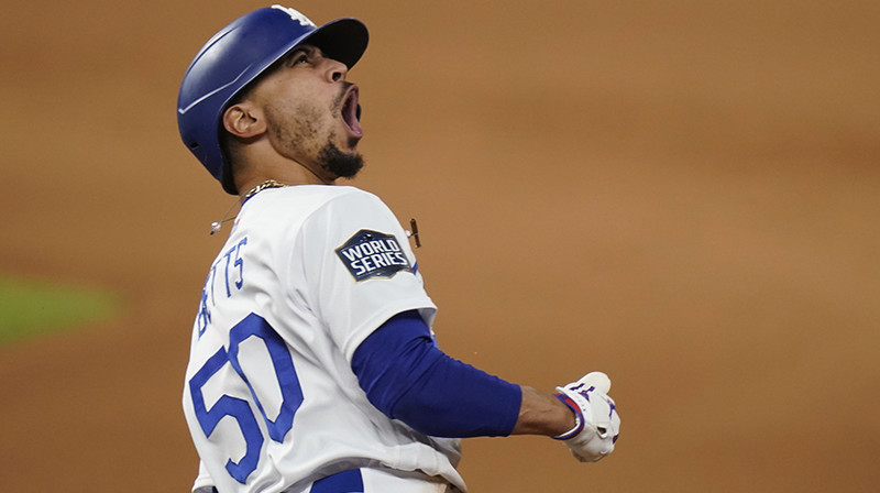 Losandželosas "Dodgers" zvaigzne Mūkijs Betss. Foto: AP/Scanpix