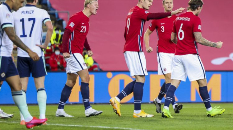 Norvēģijas izlases futbolisti. Foto: Sportsdesk.com