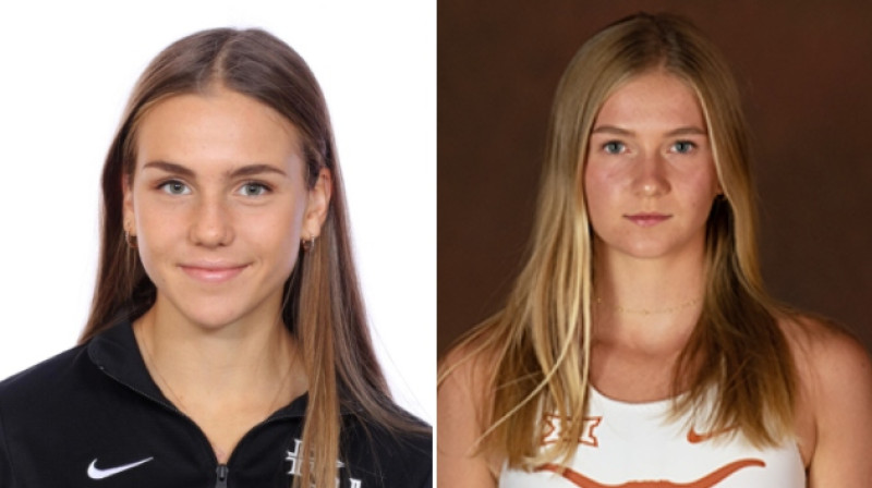 Rūta Lasmane, Kristīne Blaževiča. Foto: seminoles.com, texassports.com