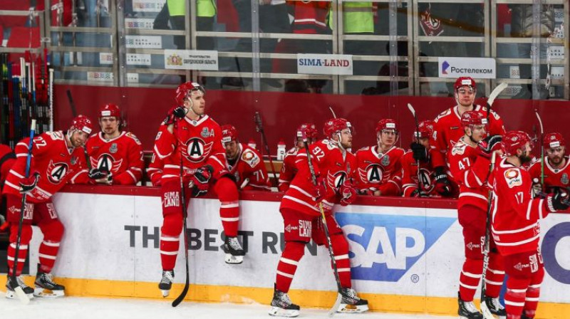 Jekaterinburgas "Avtomobilist" spēlētāji. Foto: hc-avto.ru