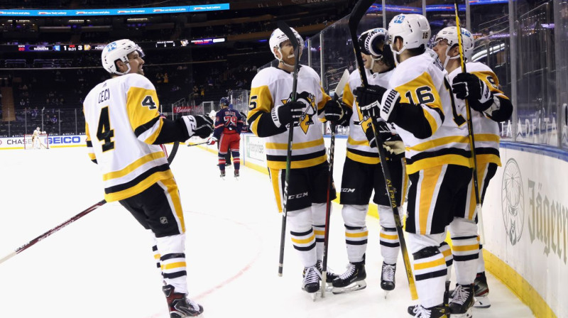Pitsburgas ''Penguins'' hokejisti. Foto: USA Today Sports/Scanpix