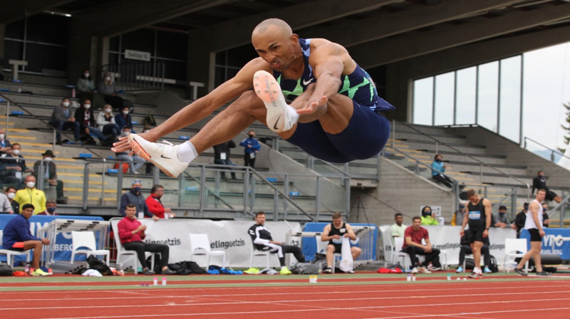 Damjans Vorners tāllumā aizlēca 8,28m. Foto: Worldathletics.