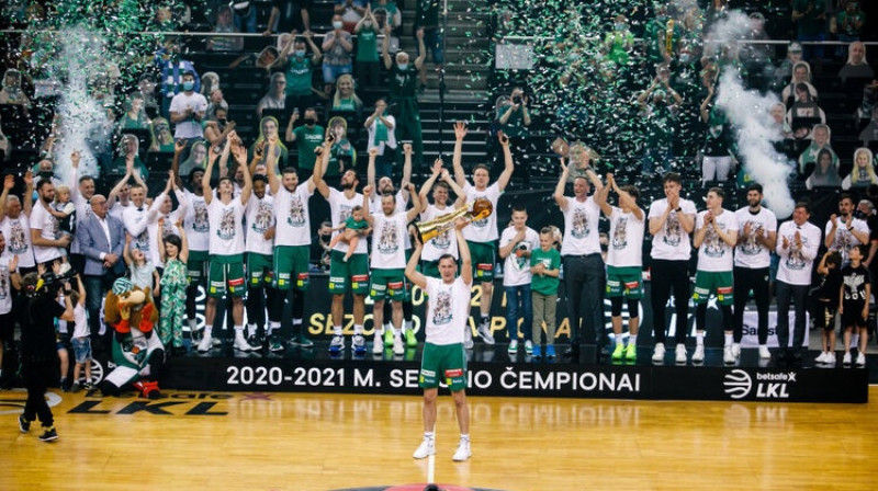 ''Žalgiris'' triumfē LKL. Foto: 15min.lt