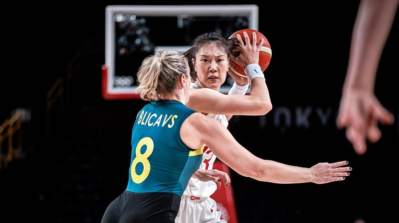 Sāra Blicavs 2021. gada 30. jūlijā Tokijā. Foto: FIBA