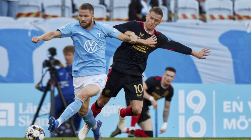 "Malmö" pret Glāzgovas "Rangers". Foto: Andreas Hillergren/TT/EPA/Scanpix