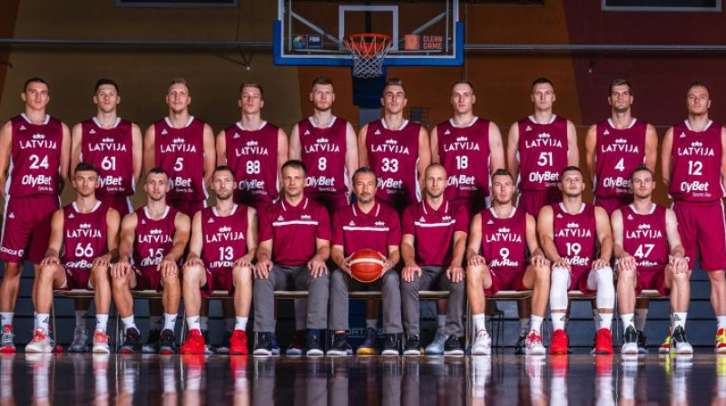 Latvijas nacionālā basketbola izlase. Foto: Basket.lv