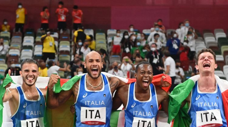 Itālijas sprinta izlase. Foto: AFP/Scanpix