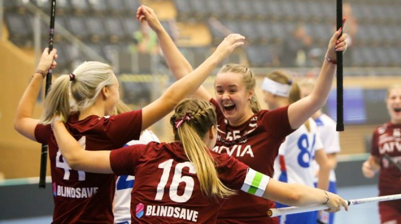 Latvijas sieviešu U-19 izlase
Foto: Floorball.lv