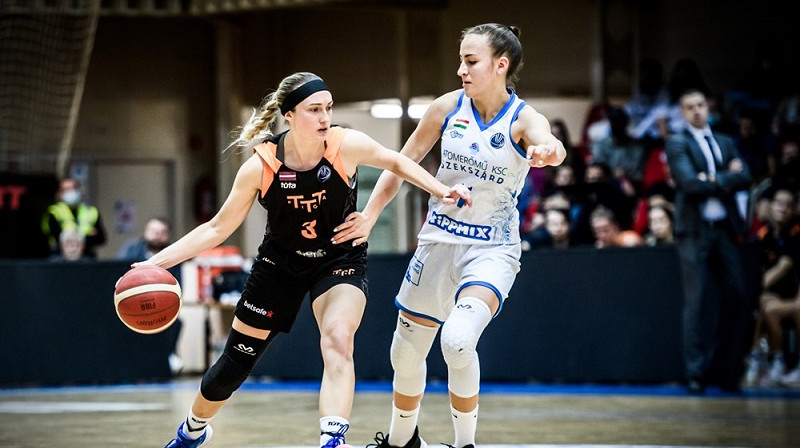 Nikoleta Gildeja: pirmie 10 punkti TTT rindās. Foto: EuroLeague Women