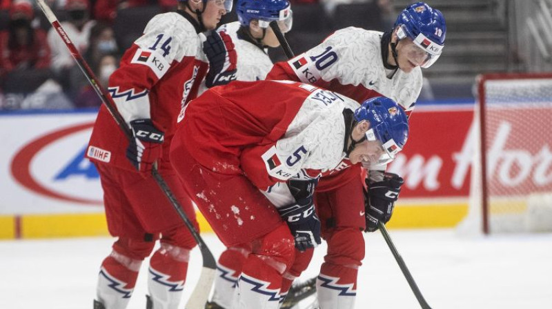 Čehijas izlases hokejisti. Foto: AP/Scanpix
