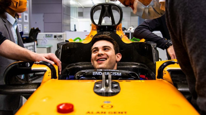 Pato O'Vards F1 jauno talantu testos Abū Dabī. Foto: McLaren Racing