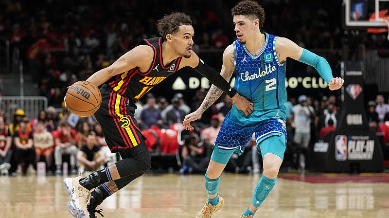 Trejs Jangs un Lamelo Bols. Foto: USA Sports Today/Scanpix