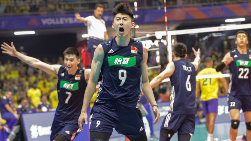 Ķīnas izlases volejbolisti. Foto: volleyballworld.com